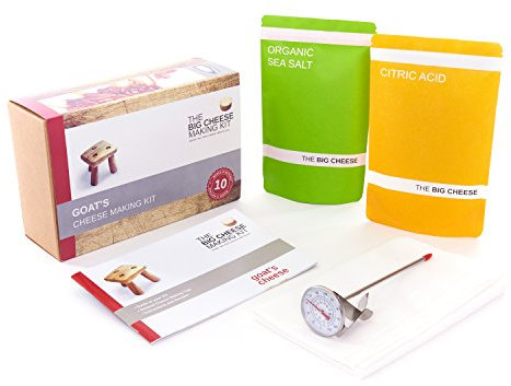 Make Your Own Cheese Kit with Goat’s Cheese Easy Cheese Making Kit (UK) - Gluten-Free Cheese Kit - Includes Recipes and other Ingredients, No Need for Liquid Rennet for Cheese Making, 450g