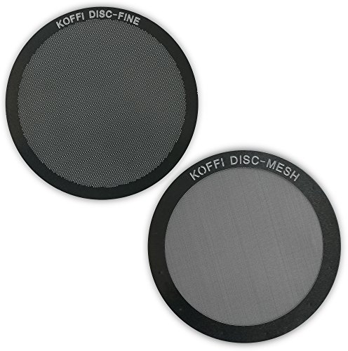 KOFFI DISC MESH & FINE - Reusable Stainless Steel Metal Filters - for use with AeroPress Coffee Maker
