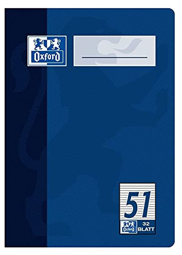 Oxford 100050396 Oktavheft LIN51 - A6, 32 Blatt, 90 g/qm, liniert