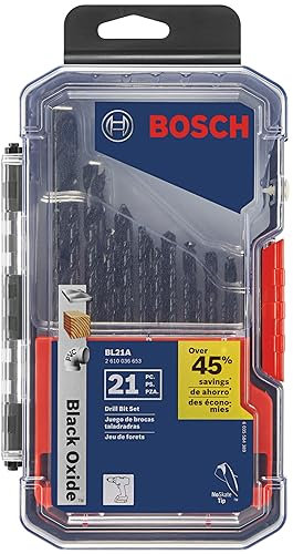 Bosch BL21A - Juego de brocas de metal de óxido negro
