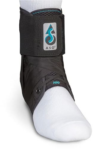 Med Spec ASO Ankle Stabilizer (Large, Black) – Lace Up Ankle Brace for Sprained Ankle and Peroneal Tendonitis, Orthopedic Ankle Support for Men, Women, Adults, Teens and Kids, Sports Injury Recovery, 264015