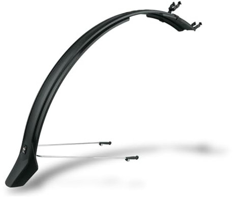 SKS GERMANY VELO 65 MOUNTAIN REAR 29'' Hinterrad-Schutzblech inkl. Streben (Spritzschutz für Mountainbikes, für Reifenbreite 52 - 60 mm, Winkelbefestigung, inkl. Streben und Rahmenclip)