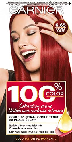Garnier - 100% Ultra Color - Coloración permanente Rouge - 665 Ultra Rouge