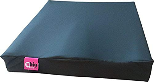Ubio Cojín Antiescaras de Viscoelástica Ergoplus con Forma Anatómica - Cojín para Silla de Ruedas Impermeble, Antiolor, Antibacterias e Impermeable - Cojín Ergonómico para Silla de Oficina (42x42x8cm)
