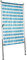 Angerer Freizeitmöbel GmbH Balkonsichtschutz Standard - Senkrechtmarkise für Sicht- und Sonnenschutz - Montage ohne Bohren und Dübeln - ideale Balkonmarkise für Mietwohnungen (Blau-Weiß, 120 cm)