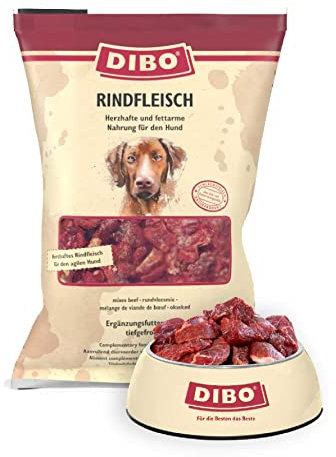 DIBO Rindfleisch, 10 x 2.000g-Beutel, Tiefkühlfutter, gesunde, natürliche Ernährung für Hunde, Hundefutter, Barf, B.A.R.F.