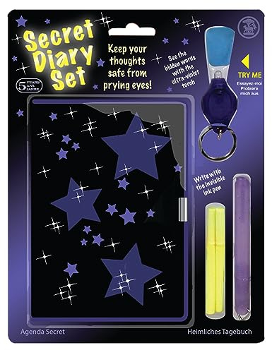 Tobar Secret Diary Set with Invisible Ink Pen and UV Torch