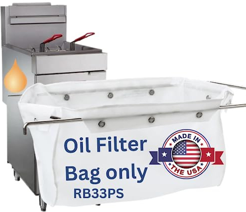 Miroil, RB33PS Fryer Filter Bag, MirOil EZ Flow Filter Bag, Part 12849, For Heavy Crumbloads, Suitable for 16 Qt or 28 lb Polishing Oil, Durable, Easy to Clean with Hot Water - No Frame