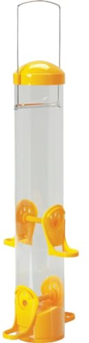 Stokes Select Thistle Tube Bird Feeder with Six Feeding Ports, Yellow, 1.6 lb Capacity - 38224, small
