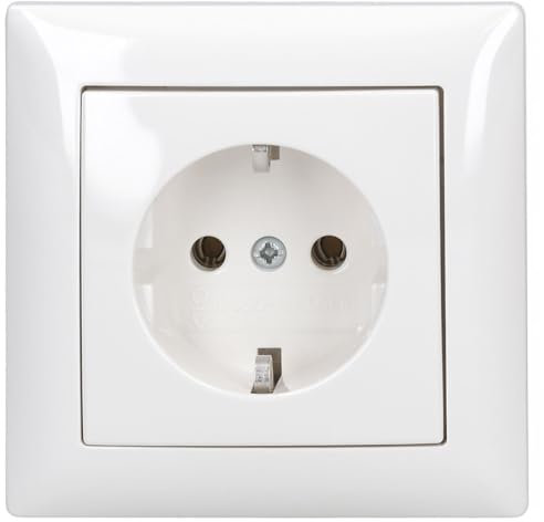 Busch-Jaeger Balance SI Set: Steckdose 20 EUC-914 +1-fach Rahmen 1721-914 Alpinweiß