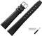 MARBURGER Uhrenarmband 18mm Leder Schwarz Silber Glatt - Montage Set 7101810000120