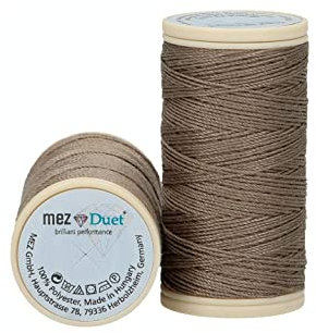 MEZ Duet Stärke 30 4642030-04016 braun Nähgarn, 100 % Polyester, 30m