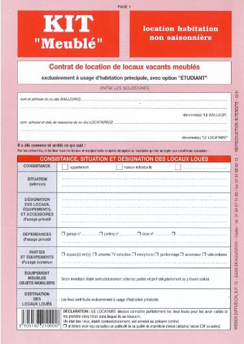 Weber contrat location habitation kit meublé pour Cuisine