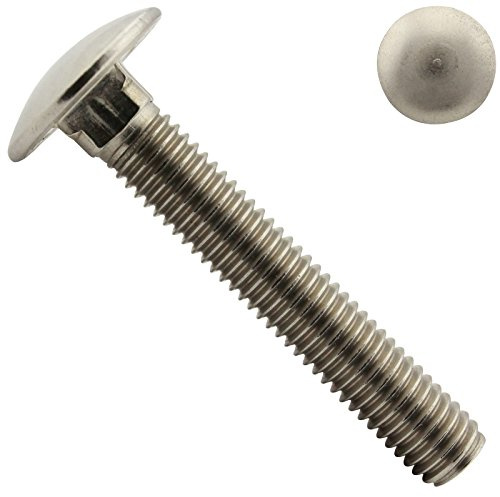 Flachrundschrauben/Schlossschrauben - M6x35 - (50 Stück) - DIN 603 - Vollgewinde - aus rostfreiem Edelstahl A2 V2A - SC603