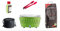 LotusGrill XL Starter-Set 1x XL Grill Limettengrün mit USB-Anschluß, 1x Buchenholzkohle 2,5 kg, 1x Brennpaste 200ml, 1x Zange, 1x Transport-Tragetasche XL - Der raucharme Holzkohlegrill