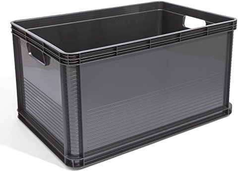 keeeper - Set di 2 scatole in plastica, 64 l, scatola per trasnport, resistente Euro-Box