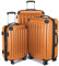 HAUPTSTADTKOFFER Alex - 3er Kofferset, TSA, Trolley-Set, Rollkoffer, Reisekoffer, (S, M & L), Orange
