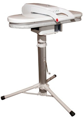 Pressa da Stiro a Vapore (Ferro) / Stireria Stampa ESP di Speedypress con Telescopico Regolabile in Altezza Stirare da Tavolo Supporto - Bianco (+ GRATIS Copriasse Extra e Fondo in Schiuma RRP 45,00 € + Altri Accessori)