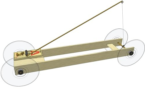 Doc Fizzix The Wrangler Mousetrap Car Kit: Designed to be a Long Distance Traveler