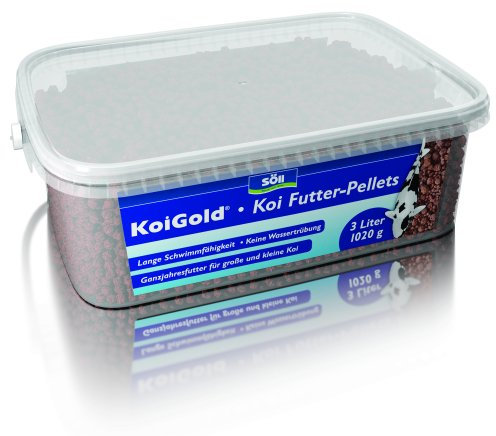 Söll 81451 KoiGold Pellets 2,5 kg - Ganzjahresfutter in Pelletform (2-6mm), Alleinfuttermittel für alle Koi, fördert Vitalität