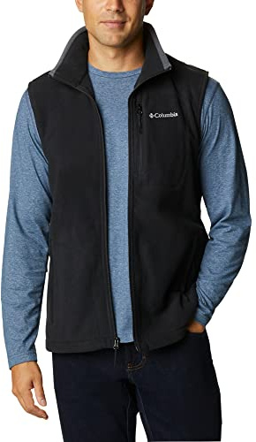 Columbia Fast Trek Fleece Vest - Chaleco para Hombre, Color Negro, Talla S