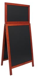 SECURIT - Lavagna Da Terra Deluxe - Top Rimovibile - 55x120 cm - Mogano