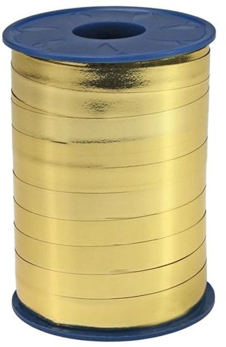 Präsent C.E. Pattberg Mexico Geschenkband metallic Gold, 250 m Ringelband zum Einpacken von Geschenken, 10 mm Breite, Zubehör zum Dekorieren & Basteln, Dekoband, Anlass