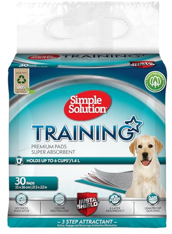 Simple Solution Absorberande Premium Hund- och Valp träningskuddar -Pack med 30