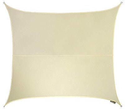 Kookaburra Waterproof Garden Sun Shade Sail Canopy in Ivory 98% UV Block (3m Square)