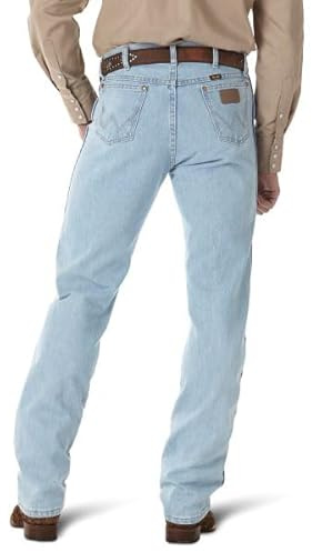 Wrangler Herr Jeans Original Fit Jean , Guldspänne blekmedel , 42W / 34L