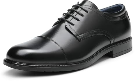 Bruno Marc Scarpe Eleganti Stringate Derby Uomo Basse Oxford Vintage Allacciare Elegante,Size 42,Nero,DOWNING-01