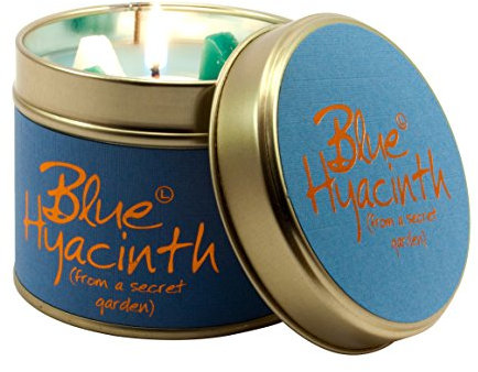 Lily-Flame Hyacinth Tin, Blue