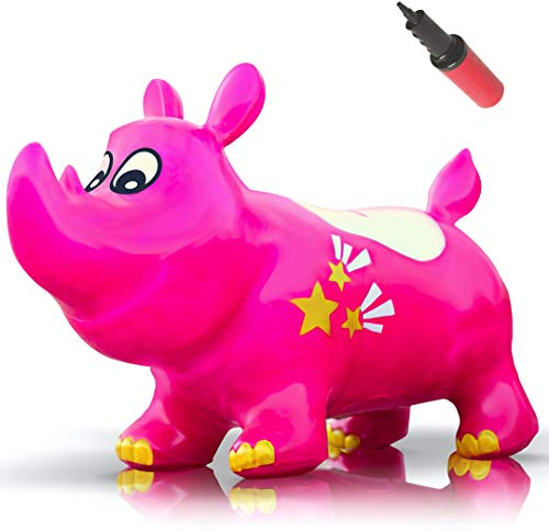 WALIKI Bouncy Horse Kent The Rhino Inflatable Horse Hopper (Space Hopper, Jumping Horse, Ride-on Bouncy Animal)