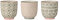 Bloomingville Cozy Becher 3er Set, Keramik, 3 Stück (1er Pack), 3, Grau,rosa