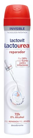 Lactovit - Desodorante Spray Reparador Lactourea con Urea ProLactic10, Acción Anti-Irritaciones y Protección Antitranspirante 72H