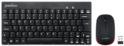 perixx PERIDUO-712 Wireless Mini Keyboard and Mouse Combo - AES 128 Bit - Black - UK Layout