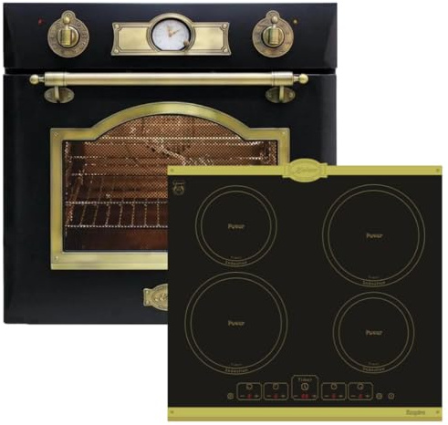 Kaiser EH 6355 Em Electriques Four encastré 67L Noir + Kaiser KCT 6395 Em Plaque de cuisson à induction 60 cm/noir plaque/8 fonctions/four rétro/8 fonctions/autosuffisant