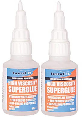 2 x 50g BOND IT HIgh Viscosity super glue adhesive Clear Cyanoacrylate