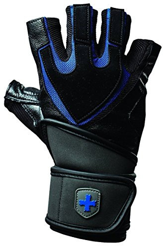 Harbinger Herren Training Grip Glove Fitnesshandschuhe, schwarz/Blau, L