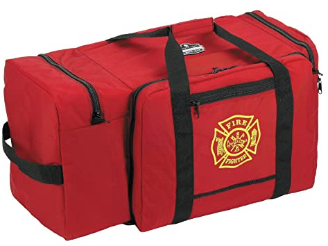 Ergodyne Arsenal 5005P Large Polyester Firefighter Rescue Turnout Fire Gear Bag with Shoulder Strap and Helmet Pocket