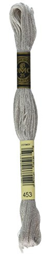 DMC 117-453 Six Stranded Cotton Embroidery Floss, Light Shell Gray, 8.7-Yard