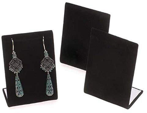 Beadaholique Jewelry Display, Velvet,Wood,Metal, Black