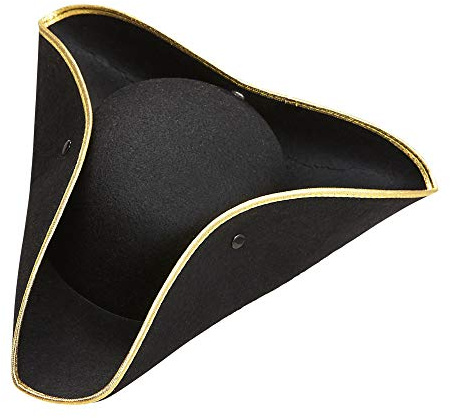 W WIDMANN MILANO Party Fashion, schwarzer Filzhut mit goldener Veredelung, optimaler Komfort, praktische Maße, vielseitig einsetzbar für Karneval und Themenpartys, verleiht einen Hauch von Eleganz