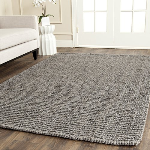 Safavieh Natural Fiber Indoor Hand Made Rectangle Area Rug, Natural Fiber Collection, NF447, in Light Grey, 152 X 244 cm for Living Room, Bedroom or Any Indoor Space