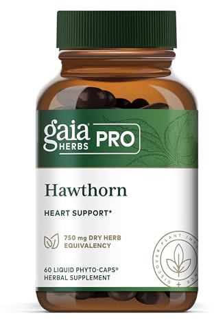 GAIA HERBS PRO Hawthorn - Cardiovascular Health Support Supplement* - Circulation Support Supplement* with Organic Hawthorn Berry - 60 Liquid Phyto-Capsules (60 Servings)