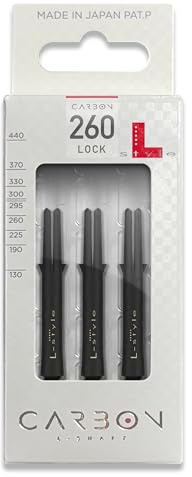 L-style Carbon Dart Shafts – Locked – 260 – Black