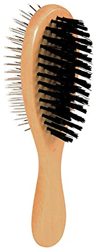 Trixie 2315 Bürste, Holz, beidseitig, 6 × 21 cm, schwarz