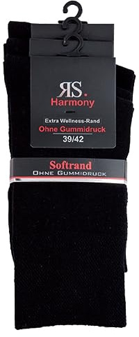 6 paia di calzini Pia RS Harmony senza cuciture, bordo morbido antracite, Nero , 39-42