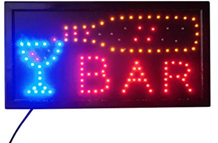 INSEGNA LUMINOSA A LED CON SCRITTA (BAR)