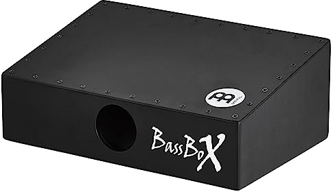 Meinl Percussion Bassbox strumento effetto sonoro – strumento a pedale con basso suono – con apertura sonora – battente incluso – betulla baltica, nero (BASSBOX)